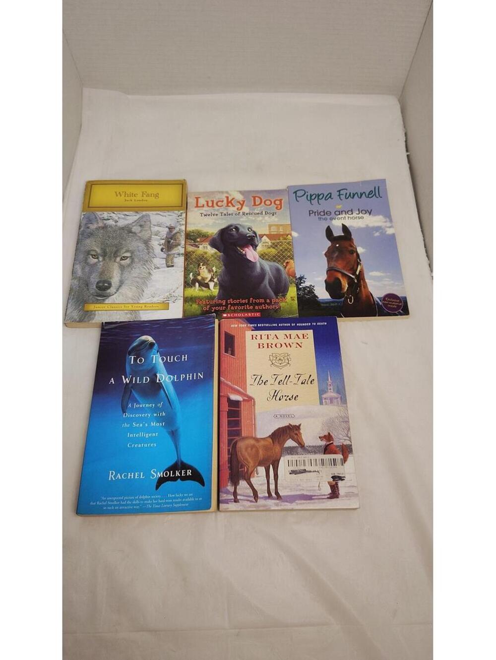 Kids Animal Books Lot White Fang Horse Dog Dolphin Pony Chapter Books